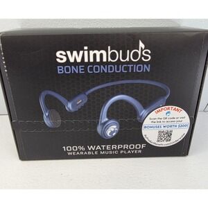 Underwater Audio Swimbuds Bone Conduction Waterproof MP3 Player Blue Plays Music